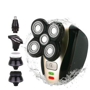 Electric Head Shaver Razor for Bald Men Grooming Kit 5 in 1 Wet Dry Rotary Shavers Waterproof Rechargeable