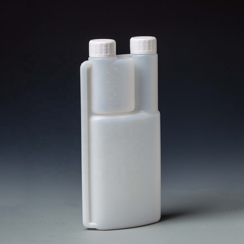 1000毫升两颈部塑料瓶批发双颈剂量分配器瓶