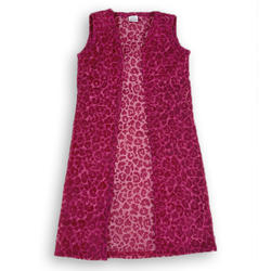 New Design Girls Baby Sleeveless Vest Leopard Mesh Cardigan