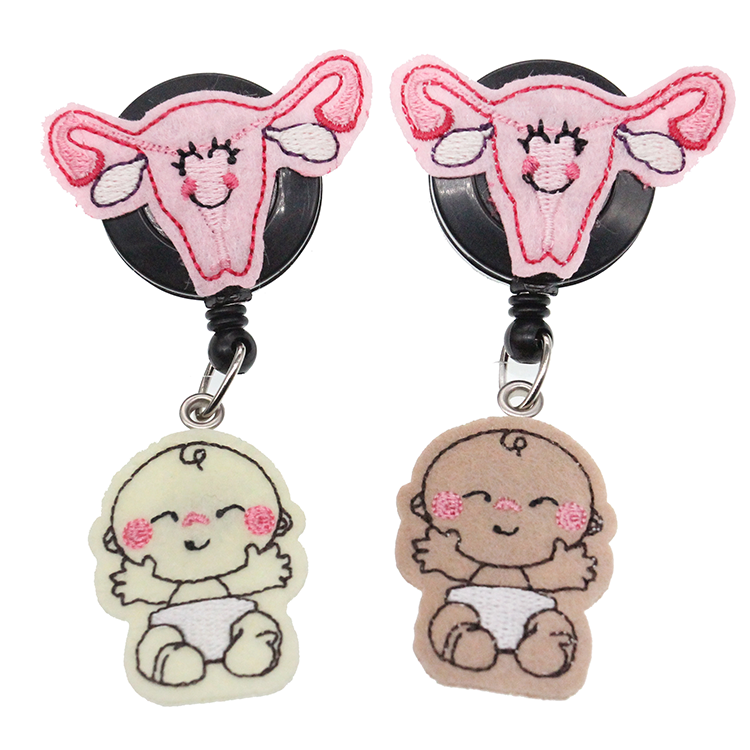 thumbnail image 2 of Badge Reels Retractable 3 PC Nurse Badge Reel Set - Cute Pink Retractable ID Holder For Medical Staff & Healthcare Workers Medical Staff Badge Clip 2 of 14