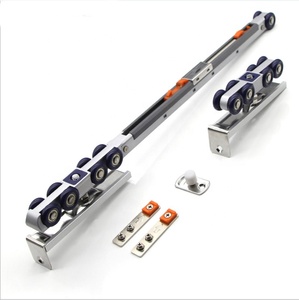 2 UNIDS Rodillos de la Puerta de la Ducha Servicio Pesado Puerta de Granero Carril de la Rueda Puerta Corredera Rodillo Hardware Hardware de Pl/ástico Metal Puerta Corredera