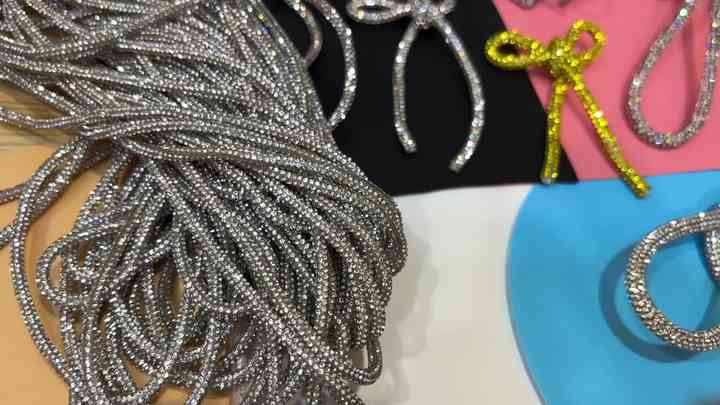 Wholesale Rhinestone Decorative Round Rope for Clothing