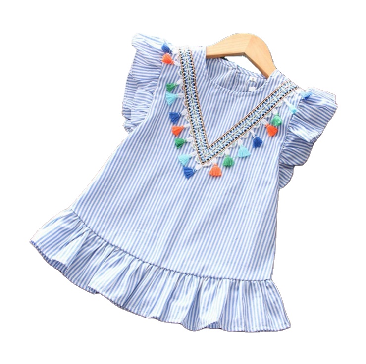 Одежда для родителей и детей летние детские платья с рукавами для девочек рождественское платье 2021 платье с бахромой