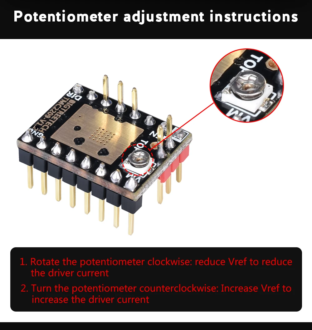 BIGTREETECH TMC2209 V1.2 Stepper Motor Driver UART VS TMC2208 TMC2130 A4988 3D Printer Parts For Ender 3 SKR V1.3 mini E3 Board