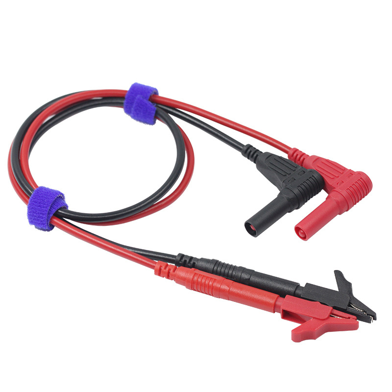 Испытательный удлинитель, штекер-гнездо, 4 мм, вилка типа «банан», прямоугольный к разъему «банан», силиконовые провода, мультиметр, щупы