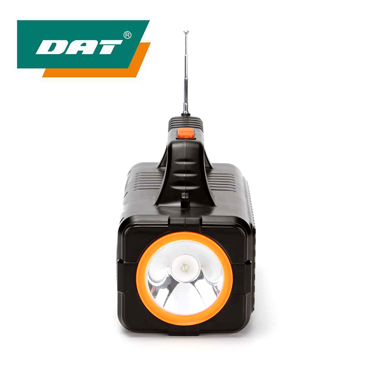 DAT brand Portable solar lighting system kit complete with 3 lamp and USB MP3 and radio solar energy light