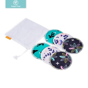 HappyFlute washable nursing pads round shape 12cm bamboo terry breast pads