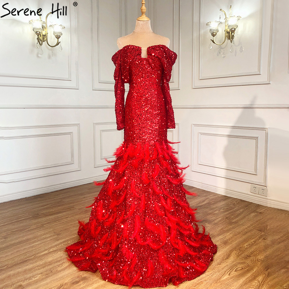 2022 New Red Floral Print Mermaid Wedding Dress Off-Shoulder High-Waist  Banquet Evening Gown Lace-up Elegant HM67127 Plus Size| Alibaba.com