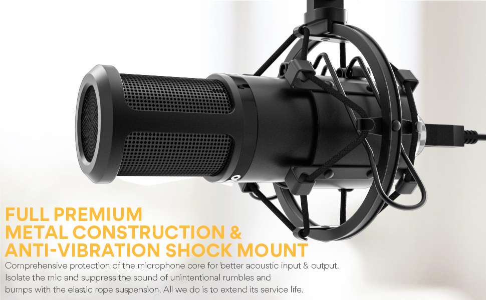 MAONO USB Microphone - 192khz, 24bit, All Metal Quality