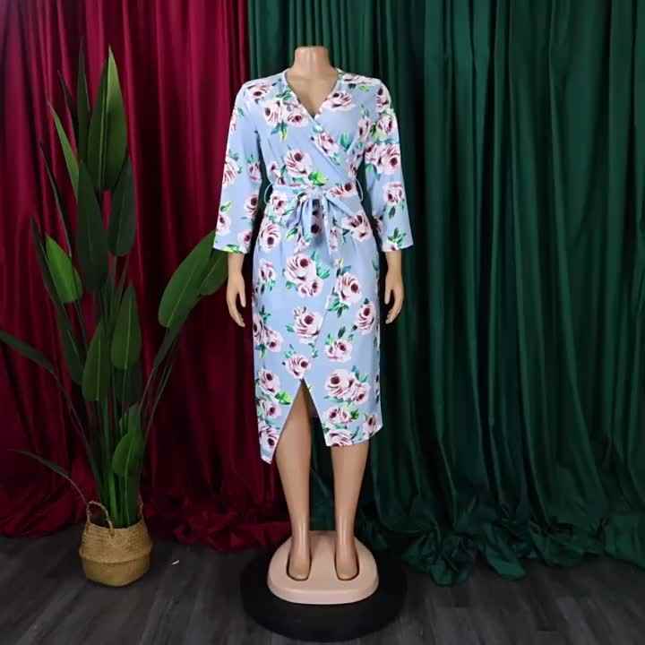 ladies dress 2024 ZIQIAO Blue Jacquard Halter Dress 2024 Summer