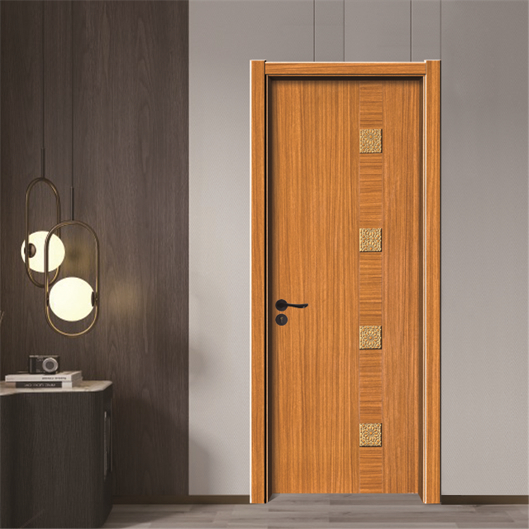 LS-040 Prettywood Low Price Interior Design Wooden Plastic PVC Bathroom WPC Doors