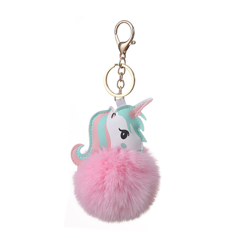 Брелки SHTONE в виде воздушного шара с логотипом на заказ, меховой брелок с помпоном, мягкий цветной детский брелок с единорогом, оптовая цена