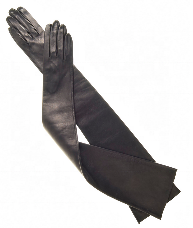 ZF5010 оптовая продажа женских итальянских опер 50 см длинные кожаные перчатки поставщик в Lixian