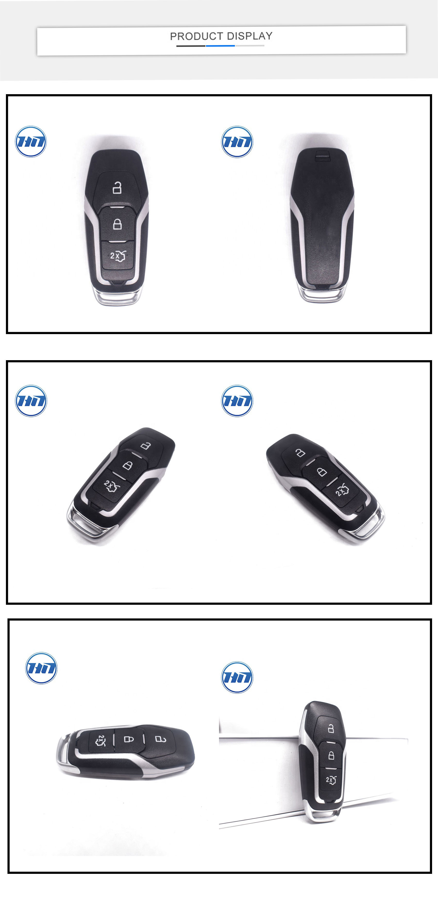 Excellent  434MHz ID49 transponder chip  Keyless Smart Remote Key Fob Replacement Car Key Entry for  Mondeo