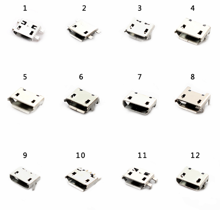 60 шт./компл. микро USB разъем 12 моделей гнезда USB Разъемы Набор для MP3 Lenovo Huawei Samsung SMD DIP набор гнезд