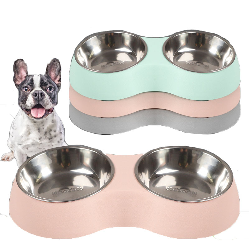 Оптовая продажа, миски для питомцев, кормушки, Экологически чистая миска для собак, двойная герметичная миска для кормления 2-в-1 для собак