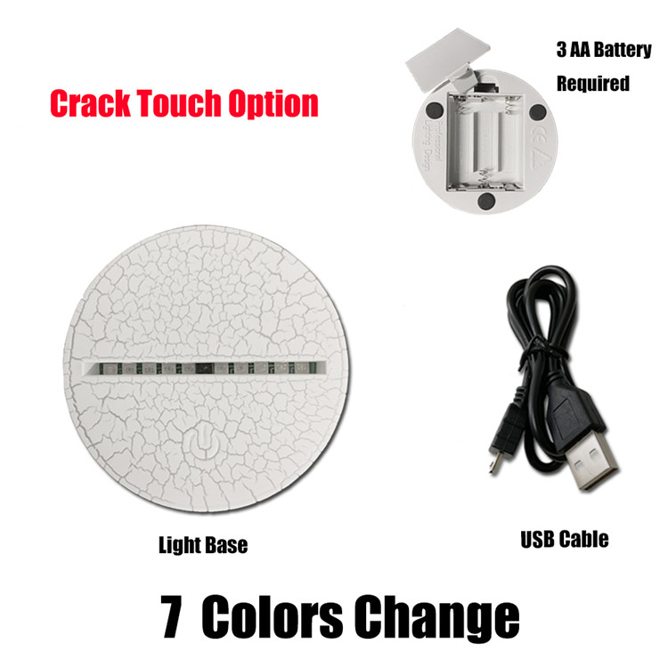 7 Colors Changing Solar System Optical Illusion Lamp Universe Space Planet 3D Night Light