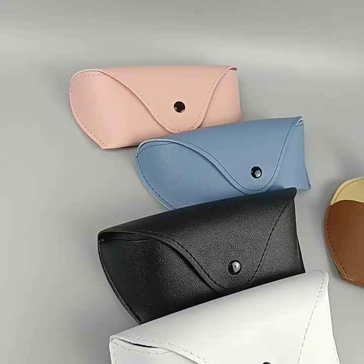 Wholesale High Quality Cheap PU Hard Sunglasses Box Black Brown