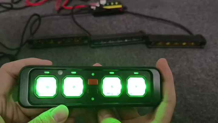 12V Switch Panel System 4WD RGB Backlit Slim 4 Gang Slim Switch Panel ...