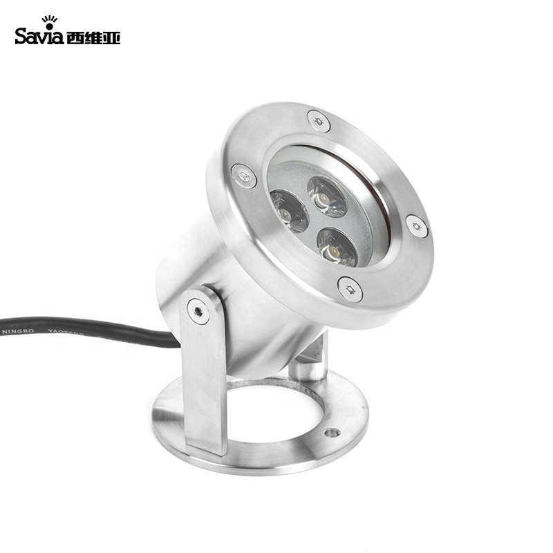Savia Outdoor Led Ip68 3w 12v Waterproof Stainless Steel Swimming Pool Light Garden Led Light 3w Underwater Fountain Light