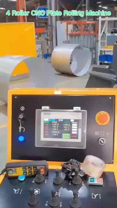 Hydraulic CNC 4 Roller Plate Bending Machine for Pressure Vessel ...