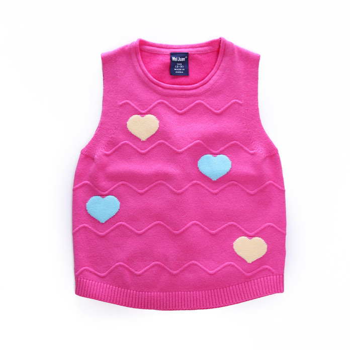 Buying In Bulk Wholesale Sweet Knit Girls Vests For Children From Clothing Manufacturer
