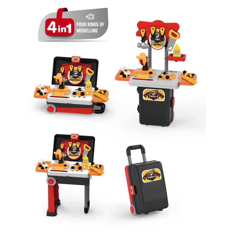 Трансформер 4 в 1 пластиковый чемодан инструмент настольная игра развивающие игрушки набор для детей
