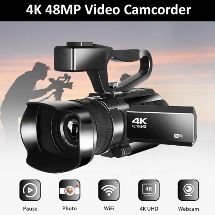 4K Digital Camcorder 3.0 Inch Touch Screen Night Vision WiFi digital camera