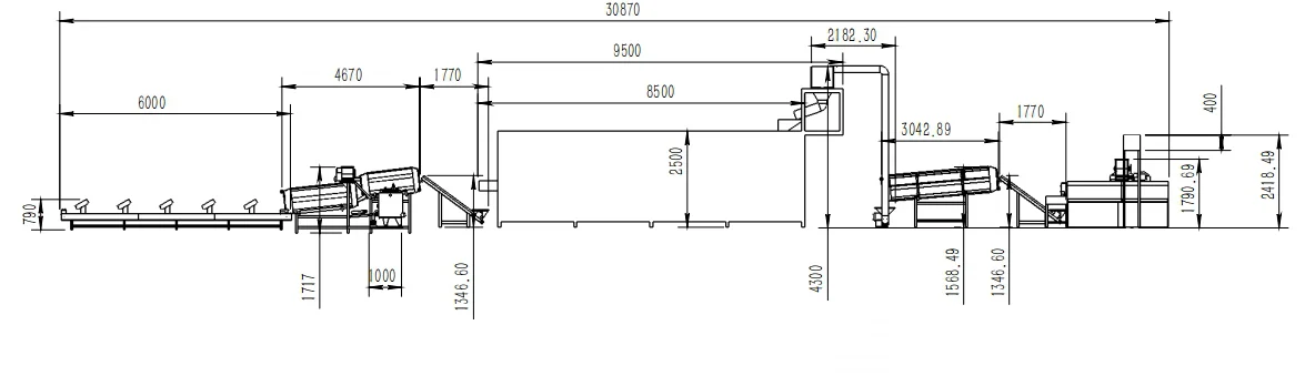 60kw Artificial Rice Processing Line Double Screw Extruder Multifunctional