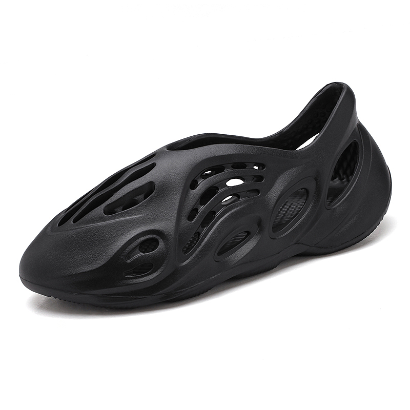 Мужские дышащие сандалии на танкетке, повседневные пляжные сандалии с дырками, для улицы, лето 2020