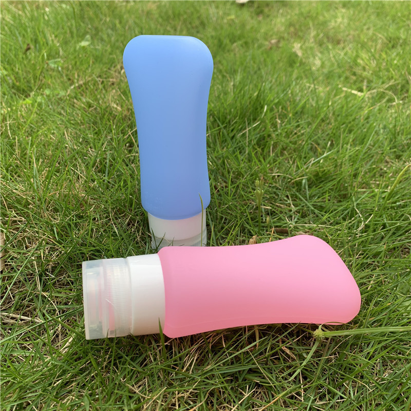 Дорожные бутылки, набор силиконовых контейнеров, многоразовые герметичные сжимаемые без БФА с этикетками