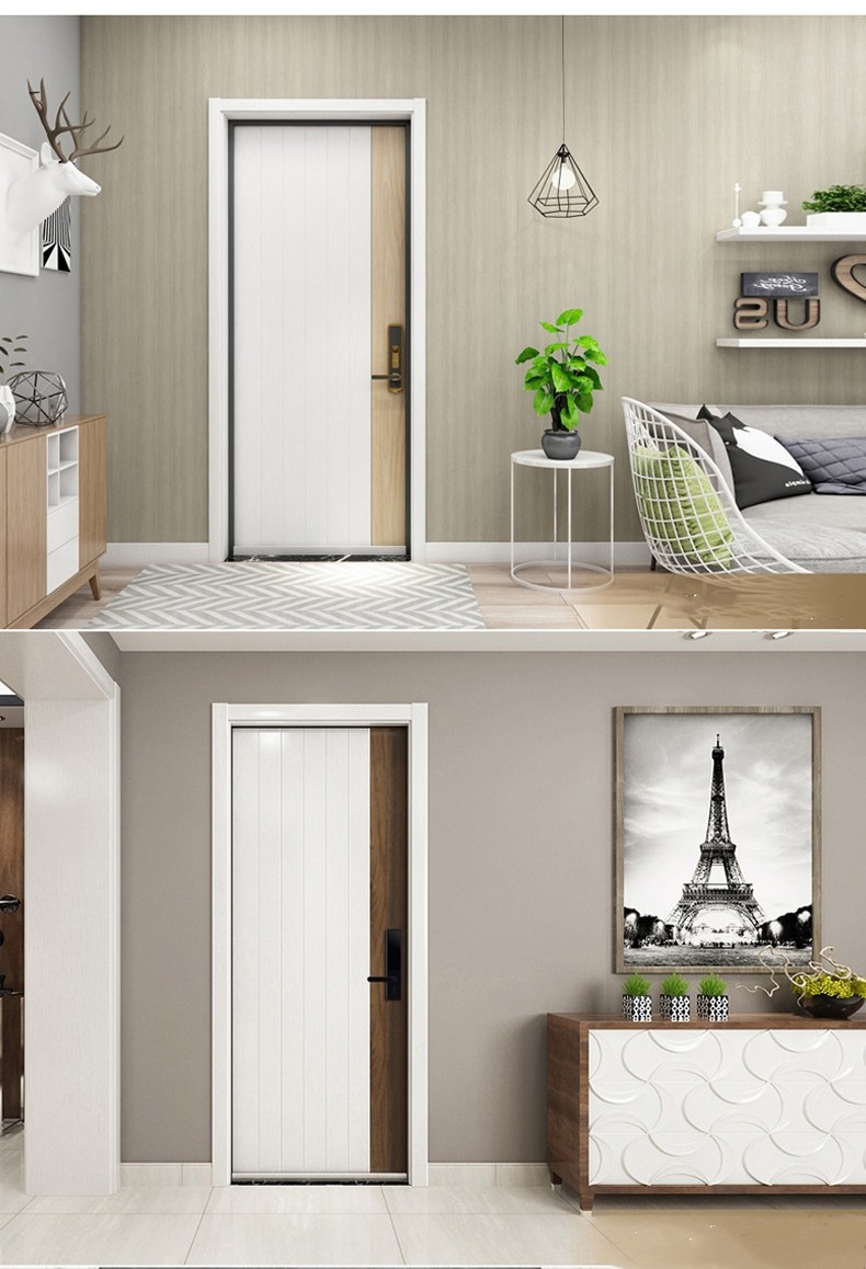safety italy external security home doors italian brown color smart wooden front door armored