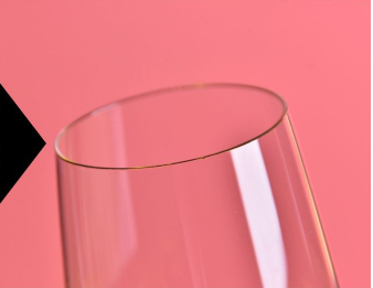 Customized logo design lead free stemless crystal wine glass