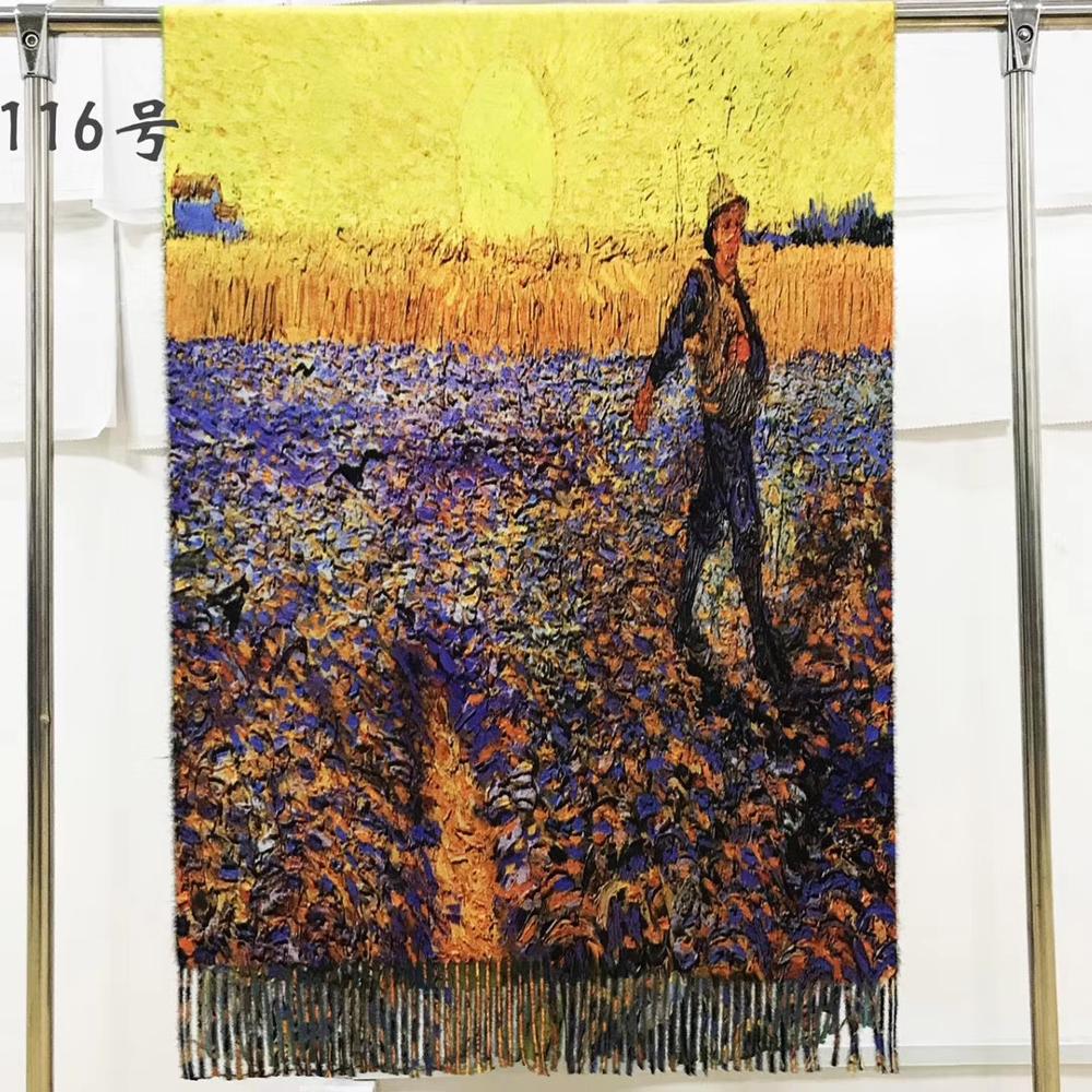 Женский шарф с принтом Ван Гога, весна-осень-лето 2019