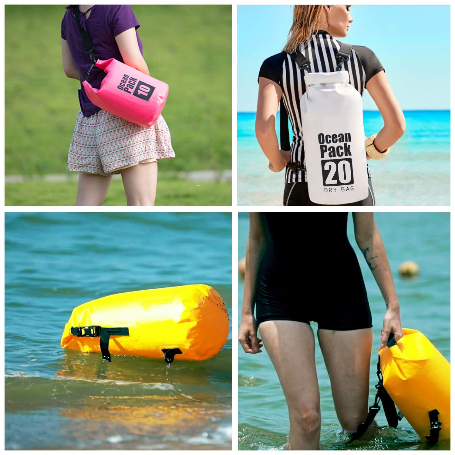 2021 Amazon Hot Sale 10L Floating Water proof Dry Bag,Ocean Pack Waterproof Dry Bag Keeps Gear Dry with Adjustable Strap