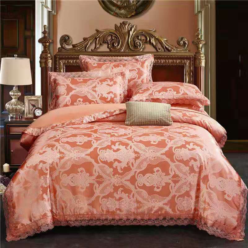 4-piece Tradition collection, Duvet Set, Sateen Weave with Jacquard,  Queen/king bedding sets