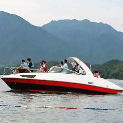 Kabin Kecil 24ft Mewah Perahu Serat Kaca dengan 220hp Mesin Motor Stern Drive Mesin