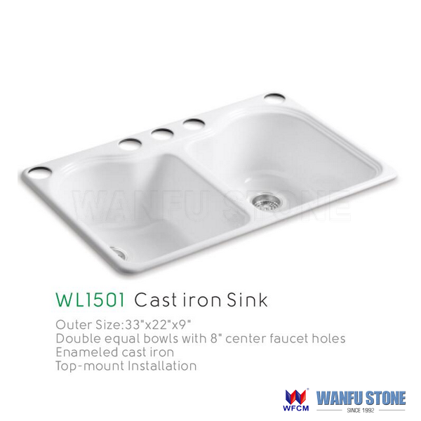 Double Bowl Ceramic Cast Iron Kitchen Sink,undermount ceramic kitchen sink