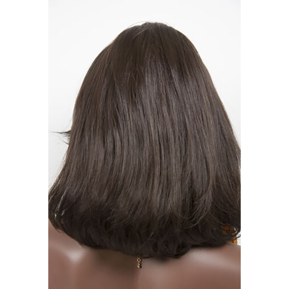 黑发中人发蕾丝前热友好波浪直发假发为黑人女性 - buy straight hair