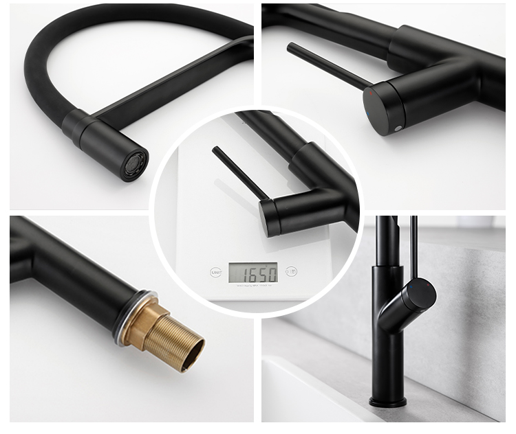 Manufacturer wholesale black 3 way kitchen faucet accessories