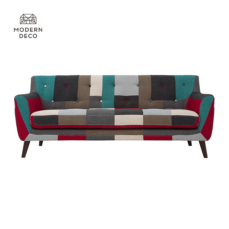 modern chesterfiled patchwork sofa 3 zits bankstel wohnzimmer couch 3 sitzer