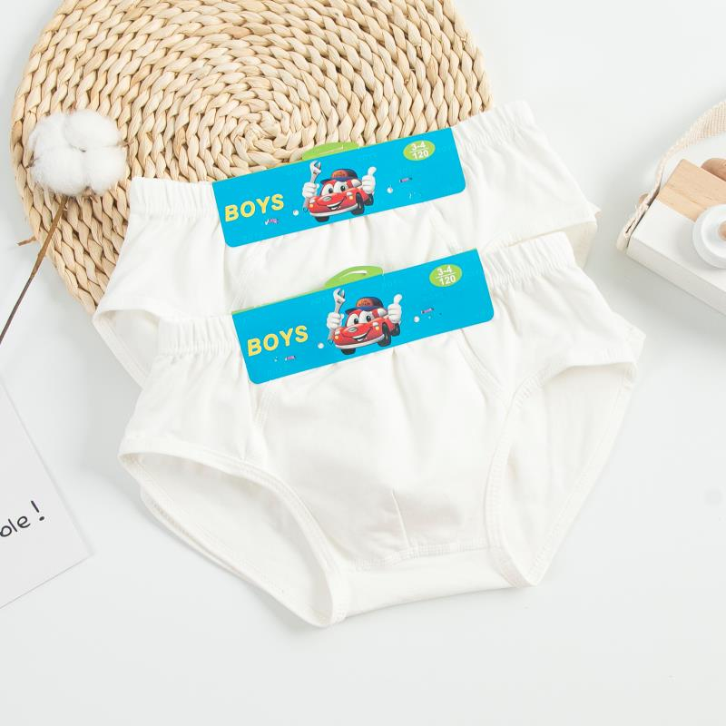 Фабричные оптовые товары, хлопковое детское нижнее белье, чистые белые трусы для мальчиков