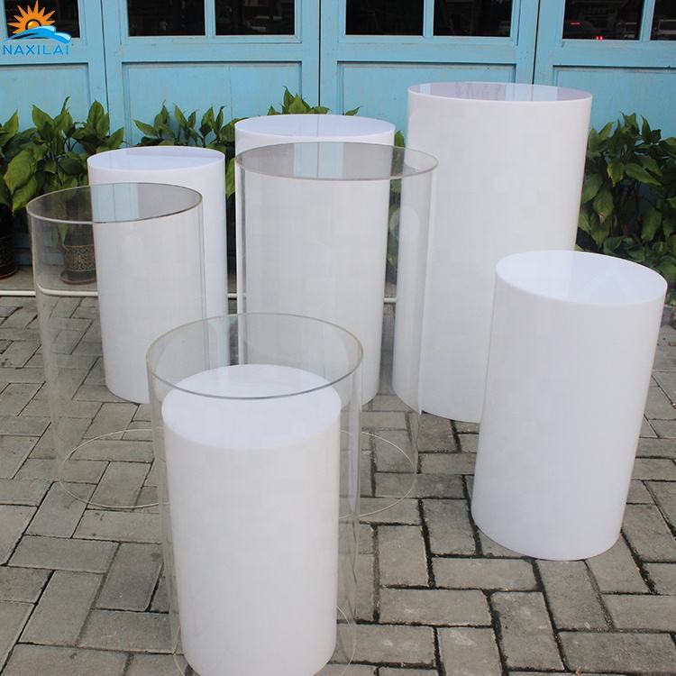 naxilai定制透明底座亚克力好白色圆筒亚克力底座和底座展示亚克力
