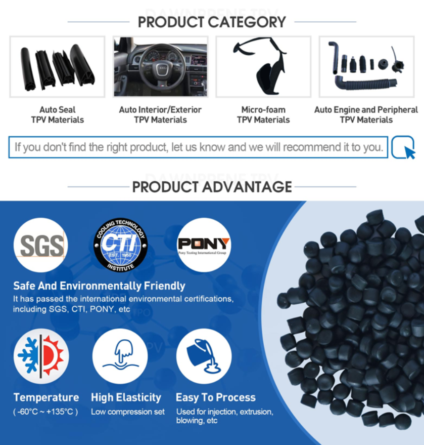 TPE Plastic Raw Material Thermoplastic Elastomer Thermoplastic Rubber Extrusion Grade TPR TPE Resin
