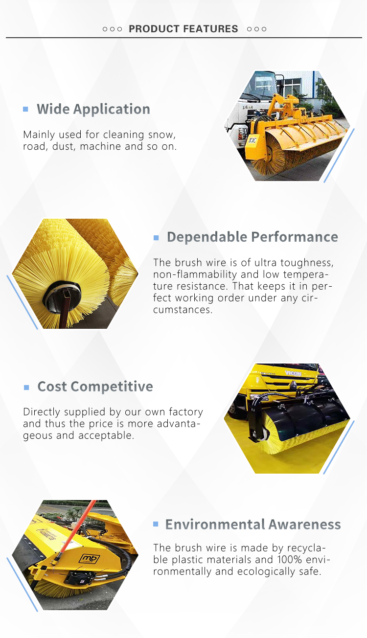 PP Bristle Snow Street Road Sweeping Brush Wafer Brush