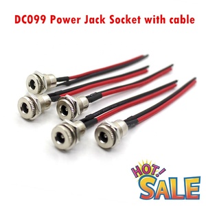 DC099 5.5 Mm x 2.1mm DC Power Jack Socket Hembra Conector de montaje del panel Metal