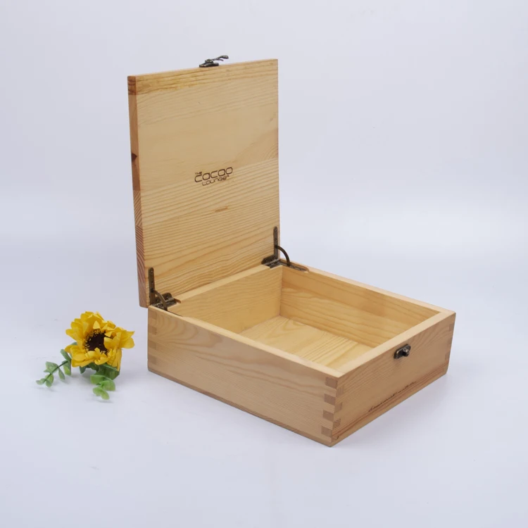 Wooden Box factory customized Wholesale Custom Pine Wood Decorative Wooden Gift Pack Boxes For Gifts woodbox