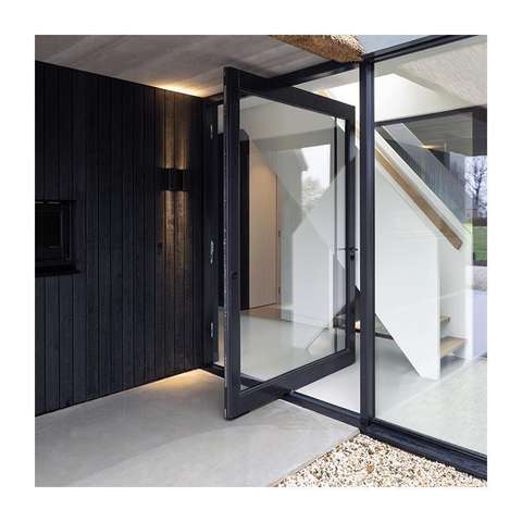 外部前主入口重入口铝框玻璃枢轴门