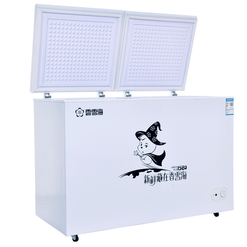 BCD-329A China Professional Manufacture Upright Folding Door Chest Fridge Freezer