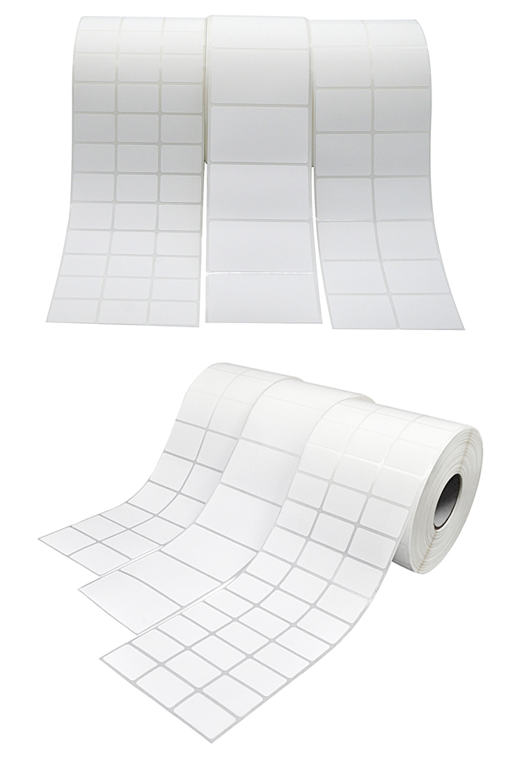 Scratch Resistant Custom Logo Adhesive Blank Barcode Label Rolls Printing